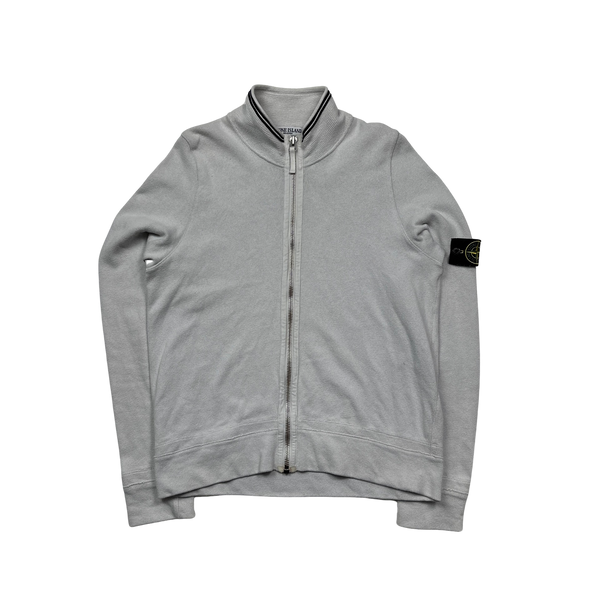 Stone Island White 2007 Zipped Knit Jumper - XL