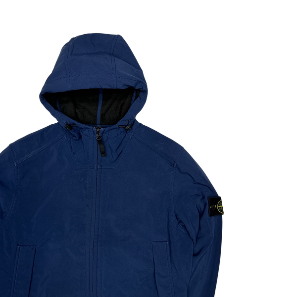 Stone Island 2015 Blue Fleece Lined Soft Shell Jacket
