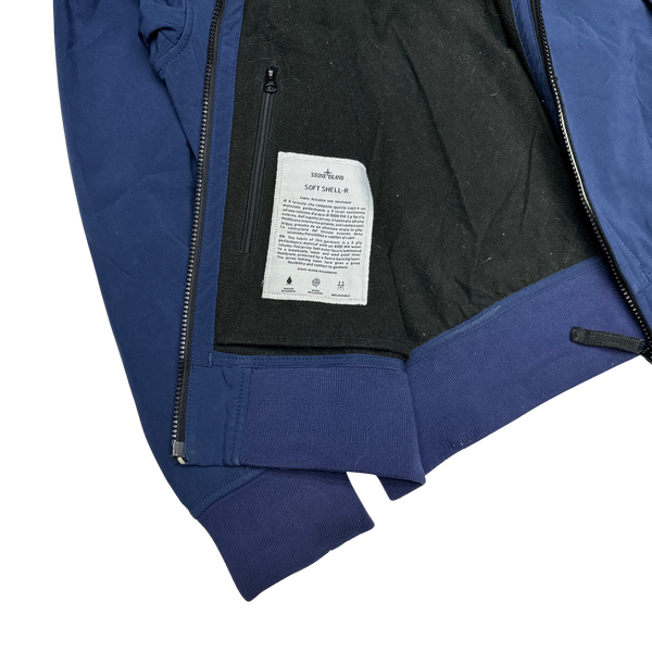 Stone Island 2015 Blue Fleece Lined Soft Shell Jacket