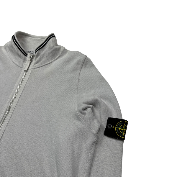 Stone Island White 2007 Zipped Knit Jumper - XL