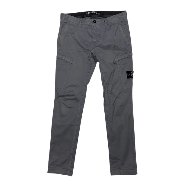 Stone Island 2017 Grey Skinny Fit Cargo Trousers