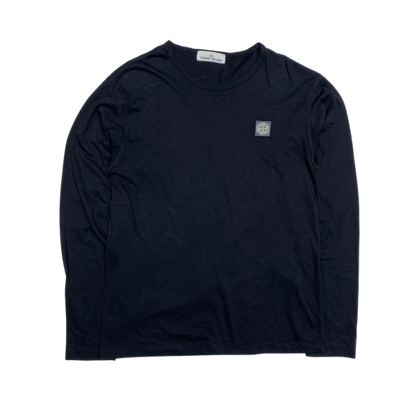 Stone Island Black Cotton Longsleeve Top