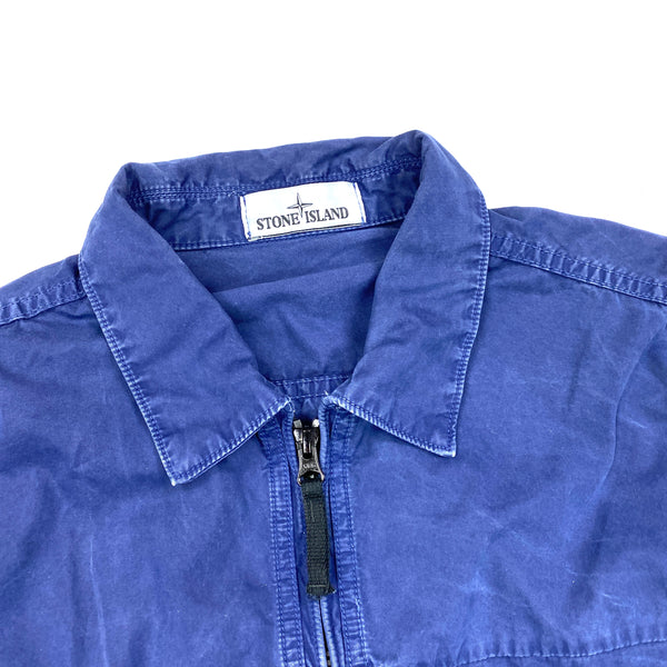 Stone Island Blue 2016 Garment Dyed Overshirt