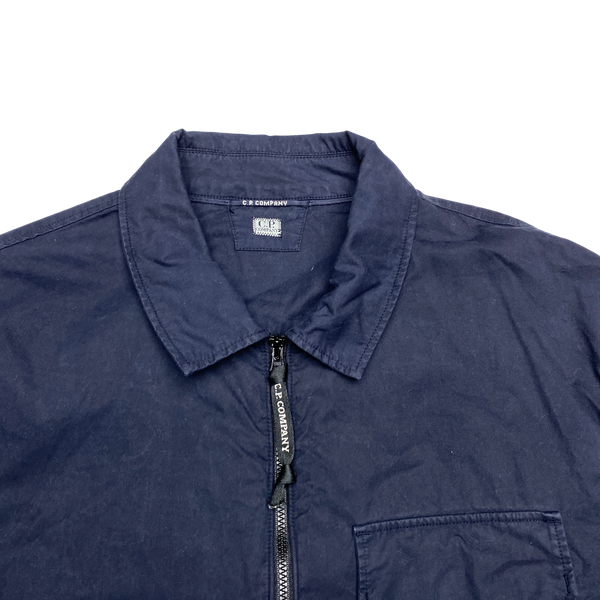 CP Company Dark Navy Cotton Overshirt