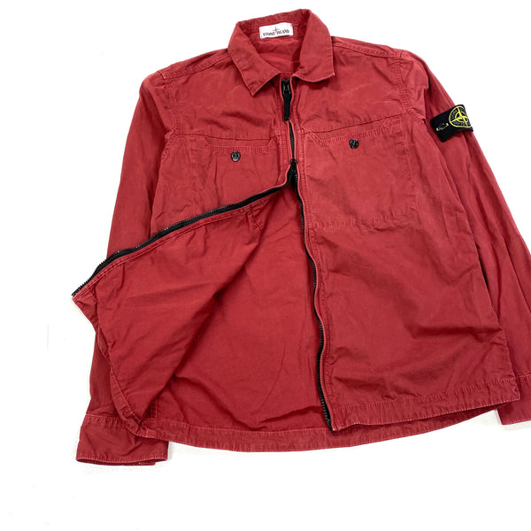 Stone Island 2016 Red Garment Dyed Overshirt