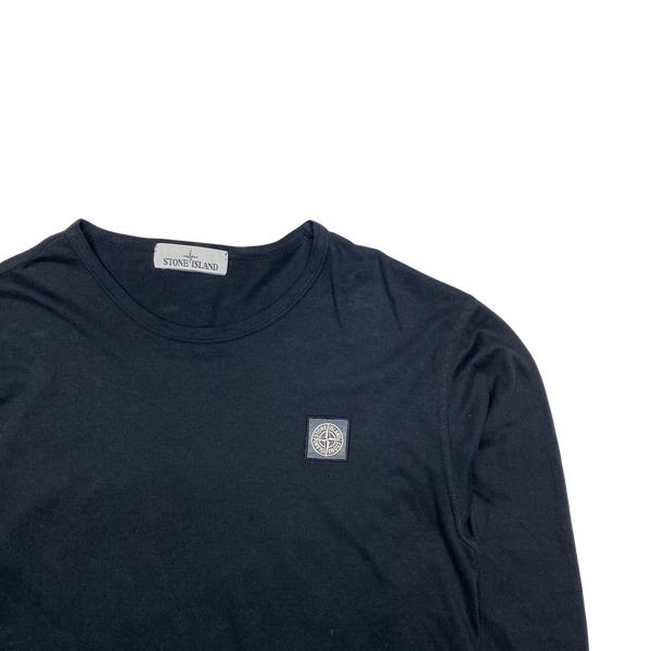 Stone Island Black Cotton Longsleeve Top