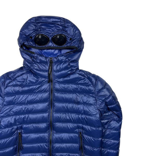 CP Company Blue D D Shell Goggle Puffer Jacket - Large