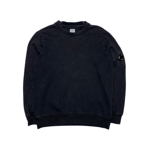 CP Company Black Cotton Crewneck Sweatshirt