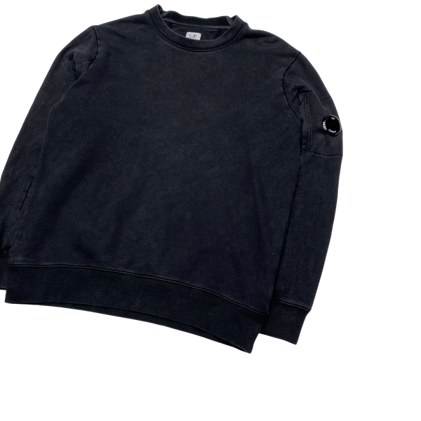 CP Company Black Cotton Crewneck Sweatshirt