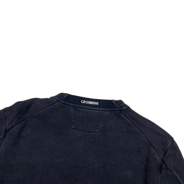 CP Company Black Cotton Crewneck Sweatshirt