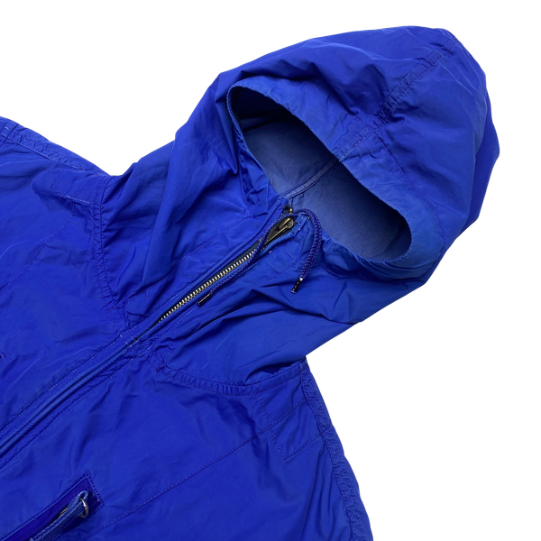Stone Island 2008 Blue Laminated Nylon Hooded Jacket
