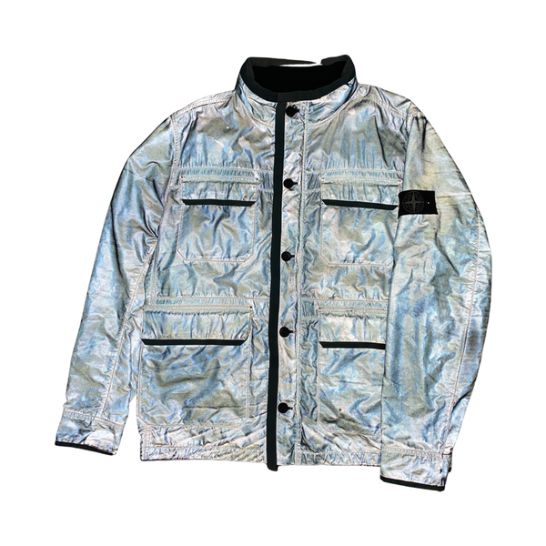 Stone Island Blue Liquid Reflective Field Jacket