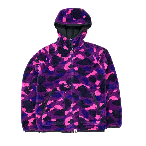 BAPE Reversible Purple Fleece Camo Jacket
