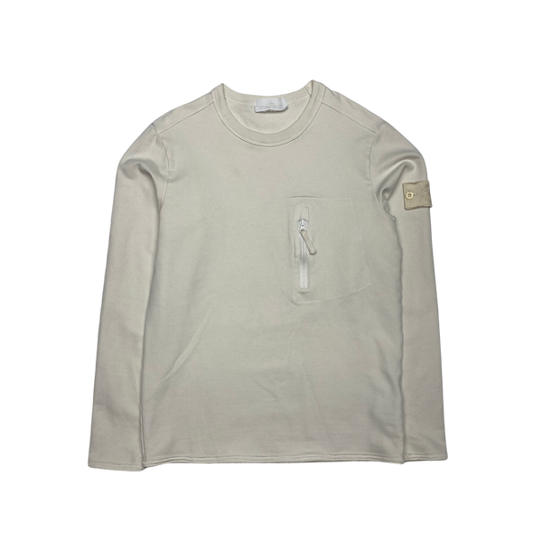 Stone Island 2017 White Ghost Crewneck Sweatshirt