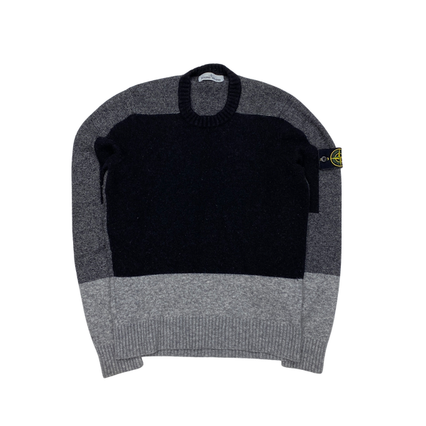 Stone Island Multi Colour Block Soft Knit Crewneck