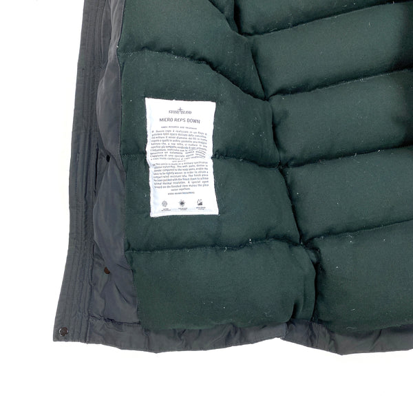 Stone Island Black Down Filled Micro Reps Parka Jacket