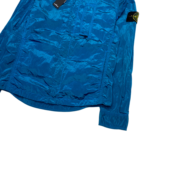 Stone Island Blue Nylon Metal Shimmer Overshirt