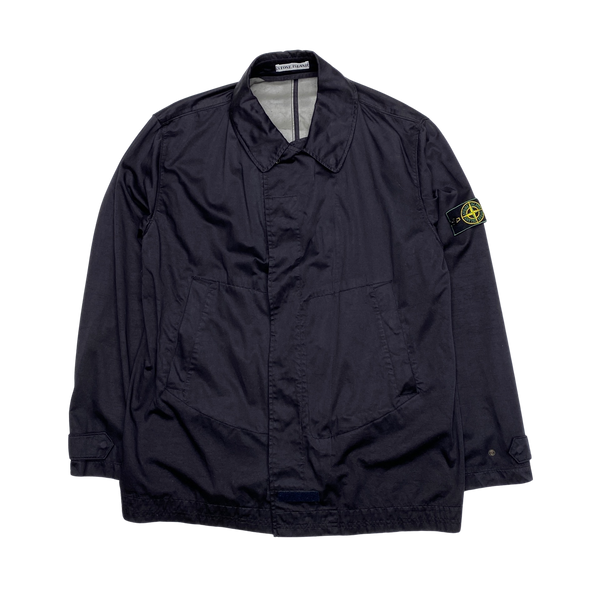 Stone Island 1998 Navy Raso Gommato Vintage Jacket