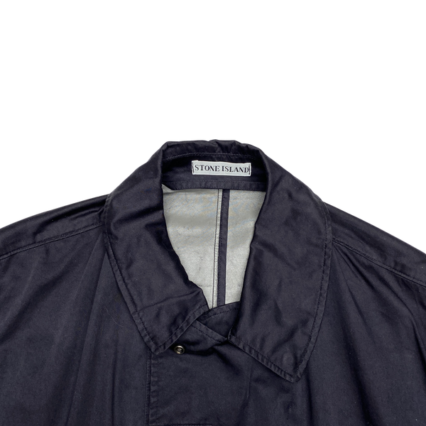 Stone Island 1998 Navy Raso Gommato Vintage Jacket