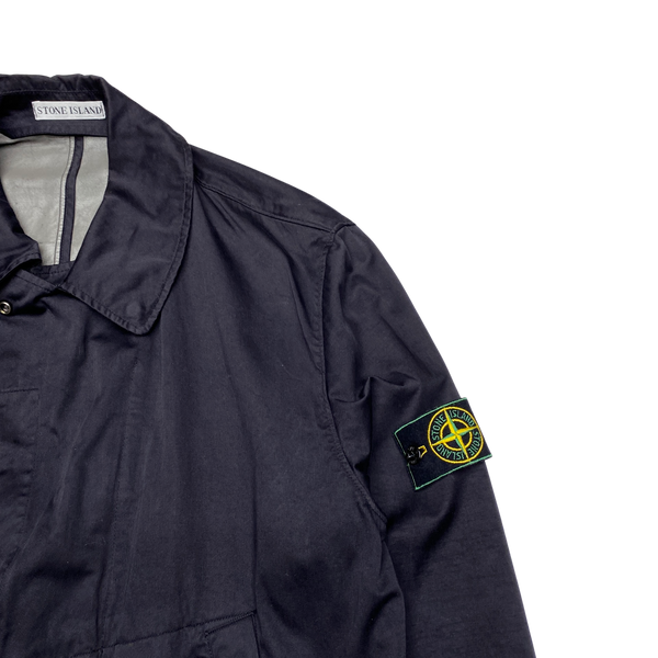 Stone Island 1998 Navy Raso Gommato Vintage Jacket