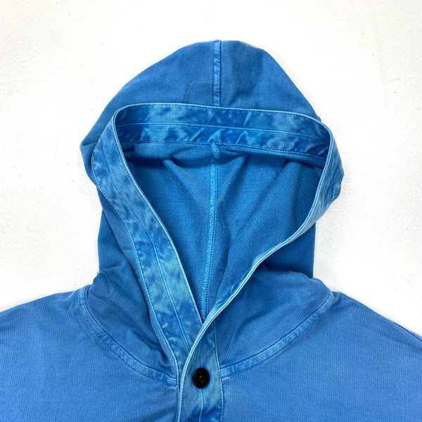 Stone Island Light Blue Cotton Hoodie