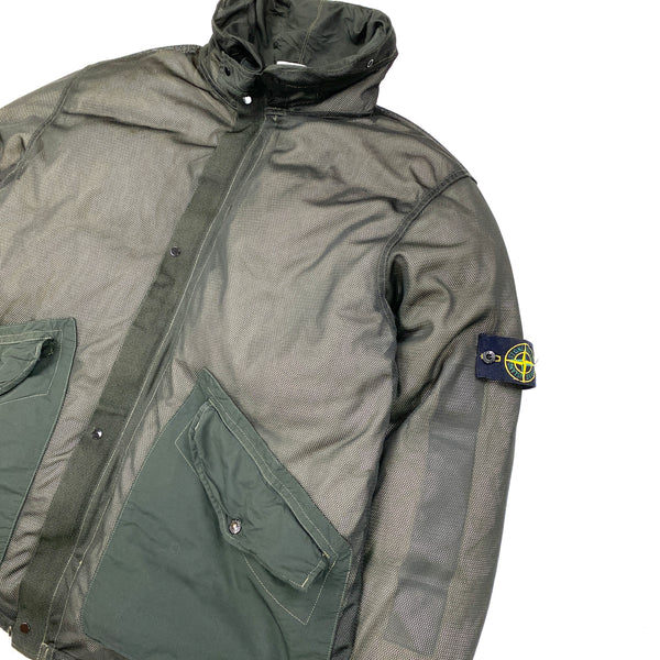 Stone Island 2002 Mesh Reflective Down Jacket
