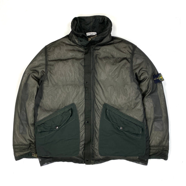 Stone Island 2002 Mesh Reflective Down Jacket