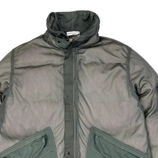 Stone Island 2002 Mesh Reflective Down Jacket