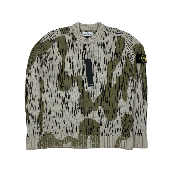 Stone Island Rain Camo Knitted Crewneck