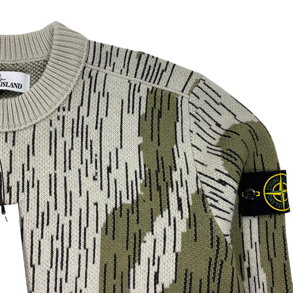 Stone Island Rain Camo Knitted Crewneck
