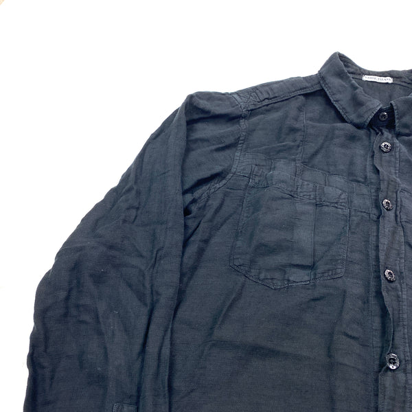 Stone Island Black Linen Summer Shirt