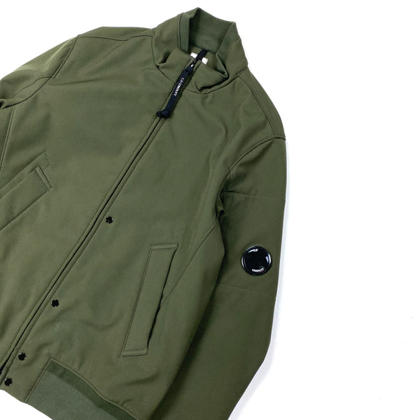 CP Company Khaki Fleece Lined Lens Viewer Bomber