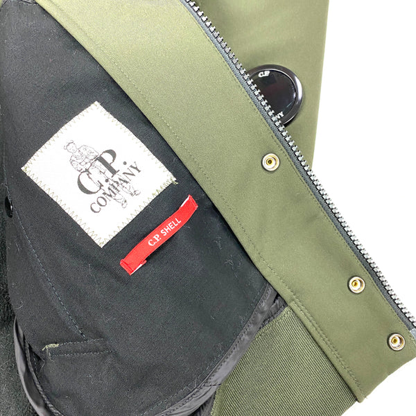 CP Company Khaki Fleece Lined Lens Viewer Bomber
