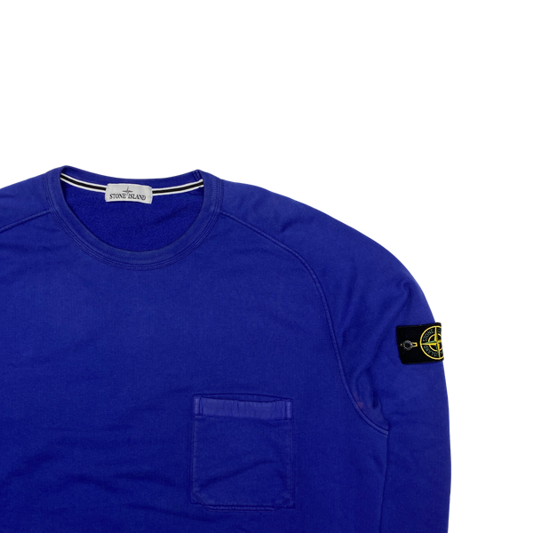 Stone Island 2015 Blue Cotton Crewneck Sweatshirt