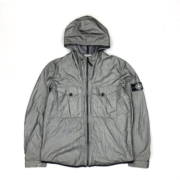 Stone Island 2009 Silver Tyveck Hooded Jacket