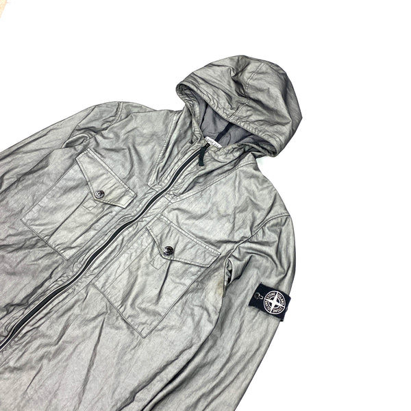 Stone Island 2009 Silver Tyveck Hooded Jacket