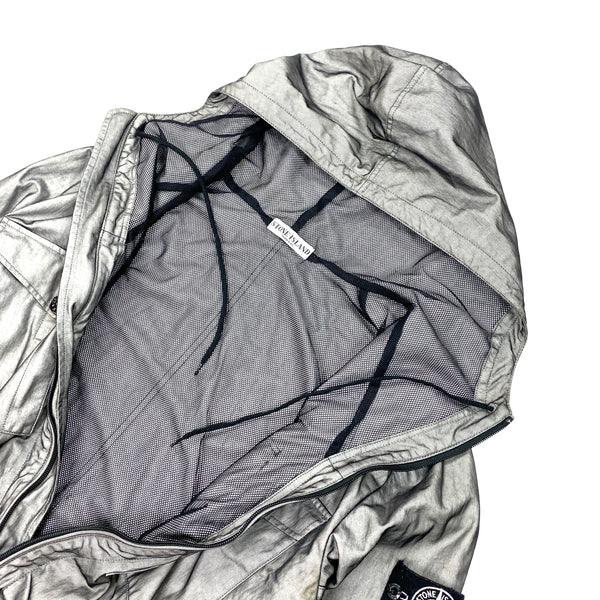 Stone Island 2009 Silver Tyveck Hooded Jacket