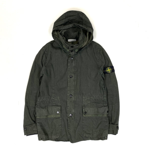 Stone Island Charcoal Lino Flax Blend Jacket