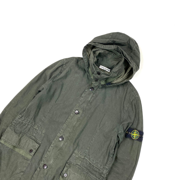 Stone Island Charcoal Lino Flax Blend Jacket