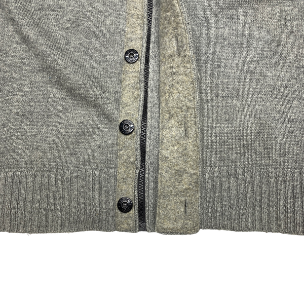 Stone Island 2008 Wool Grey Cardigan Jumper