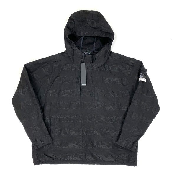 Stone Island Black Striped Nylon Metal Smock Mat s Island