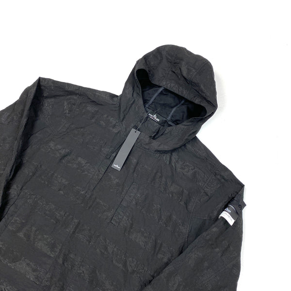 Stone Island Black Striped Nylon Metal Smock Mat s Island