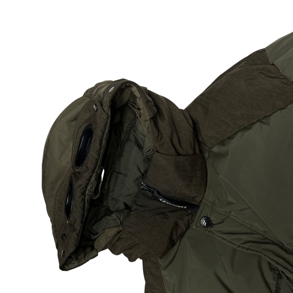 CP Company Khaki Nycra Goggle Puffer Jacket