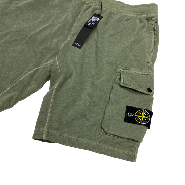 Stone Island Olive Cotton Shorts