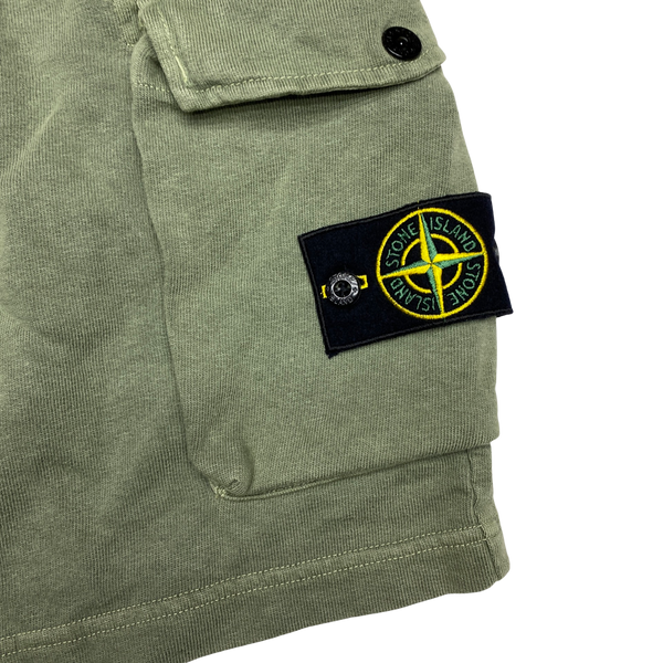 Stone Island Olive Cotton Shorts
