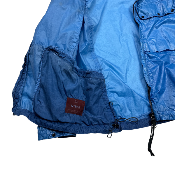CP Company Blue Nyber Goggle Jacket - Large