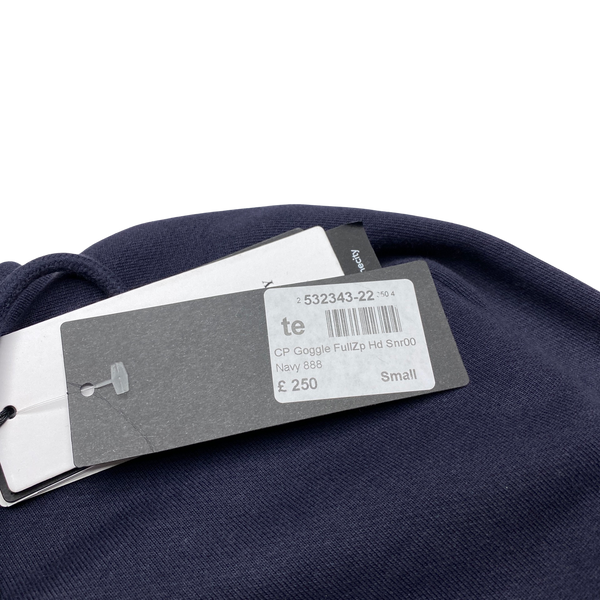 CP Company Navy Goggle Cotton Hoodie