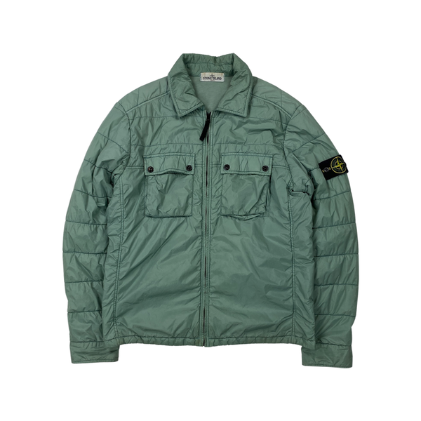 Stone Island Mint Green Padded Micro Yarn Overshirt