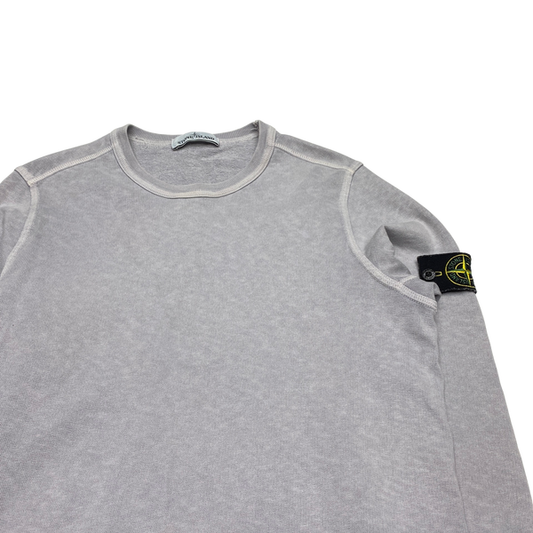 Stone Island Lavender Cotton Crewneck Sweatshirt