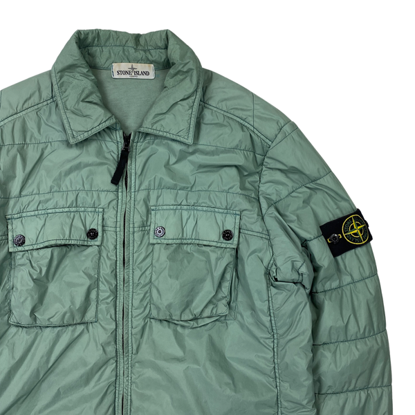 Stone Island Mint Green Padded Micro Yarn Overshirt